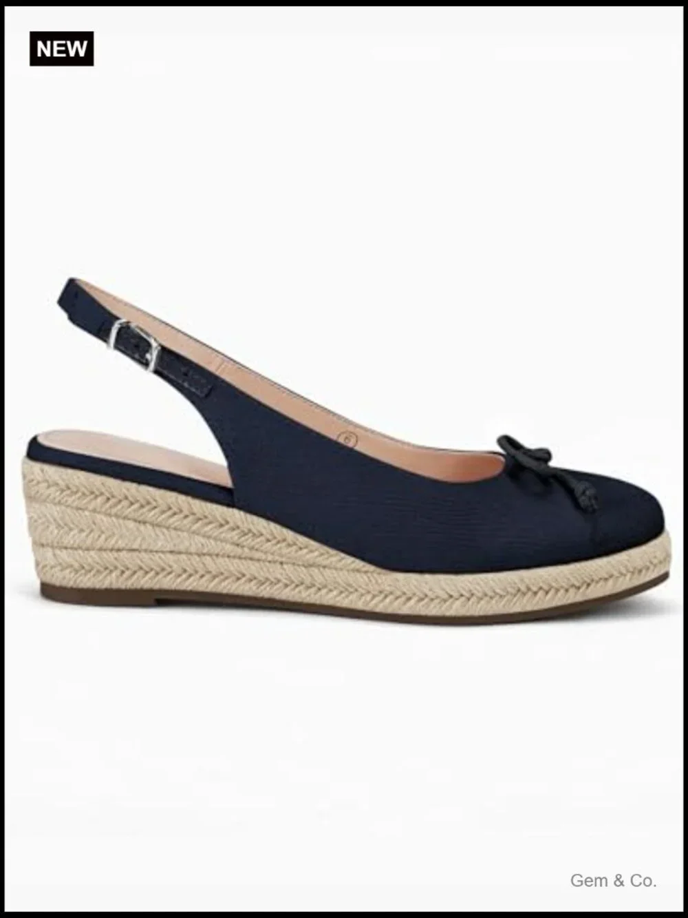Womens Espadrilles Wedges Platform Slingback Mid Low Heel Canvas Bow Dress